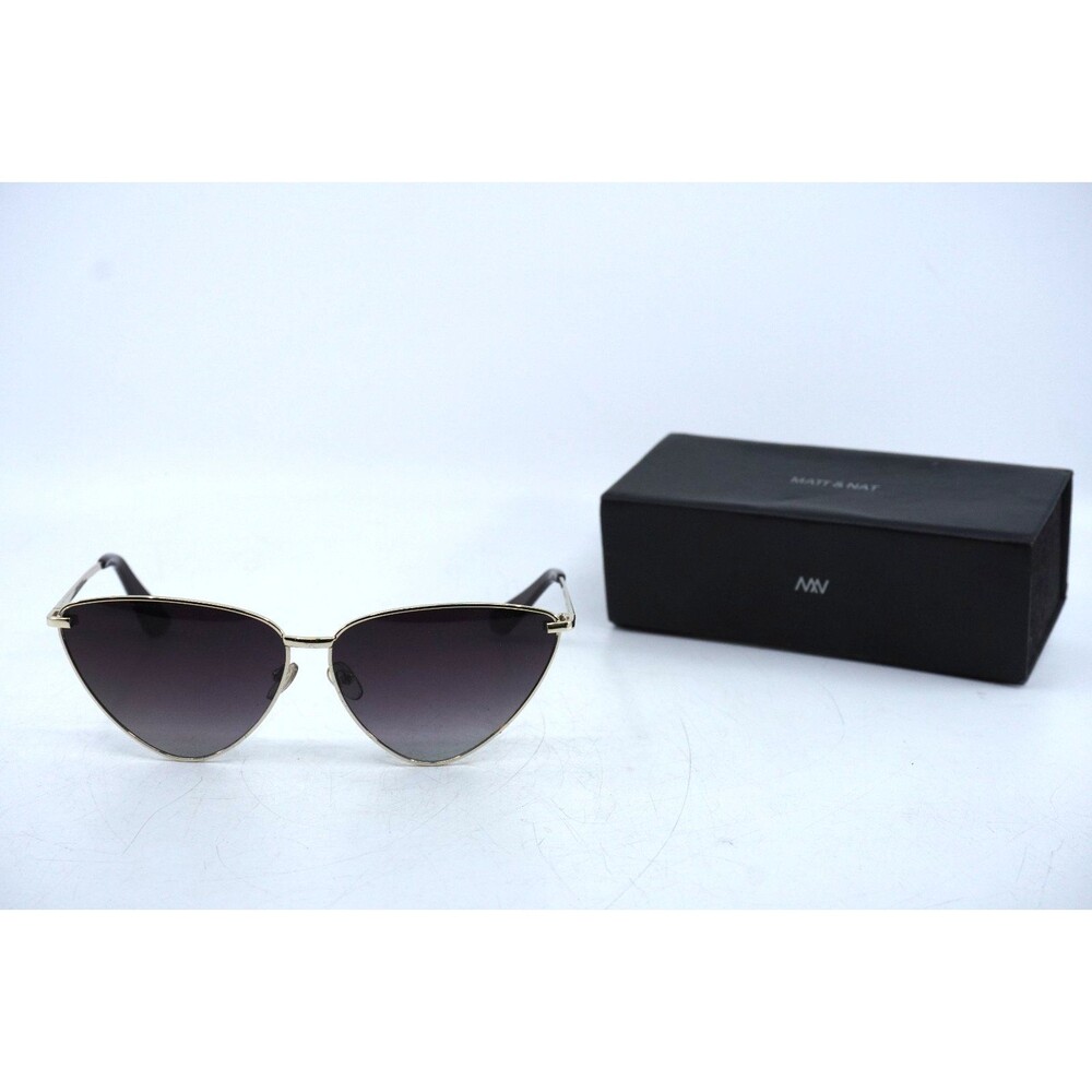 Matt & Nat Toi Triangle Sunglasses Brown Polarized Silver Metal Antropology